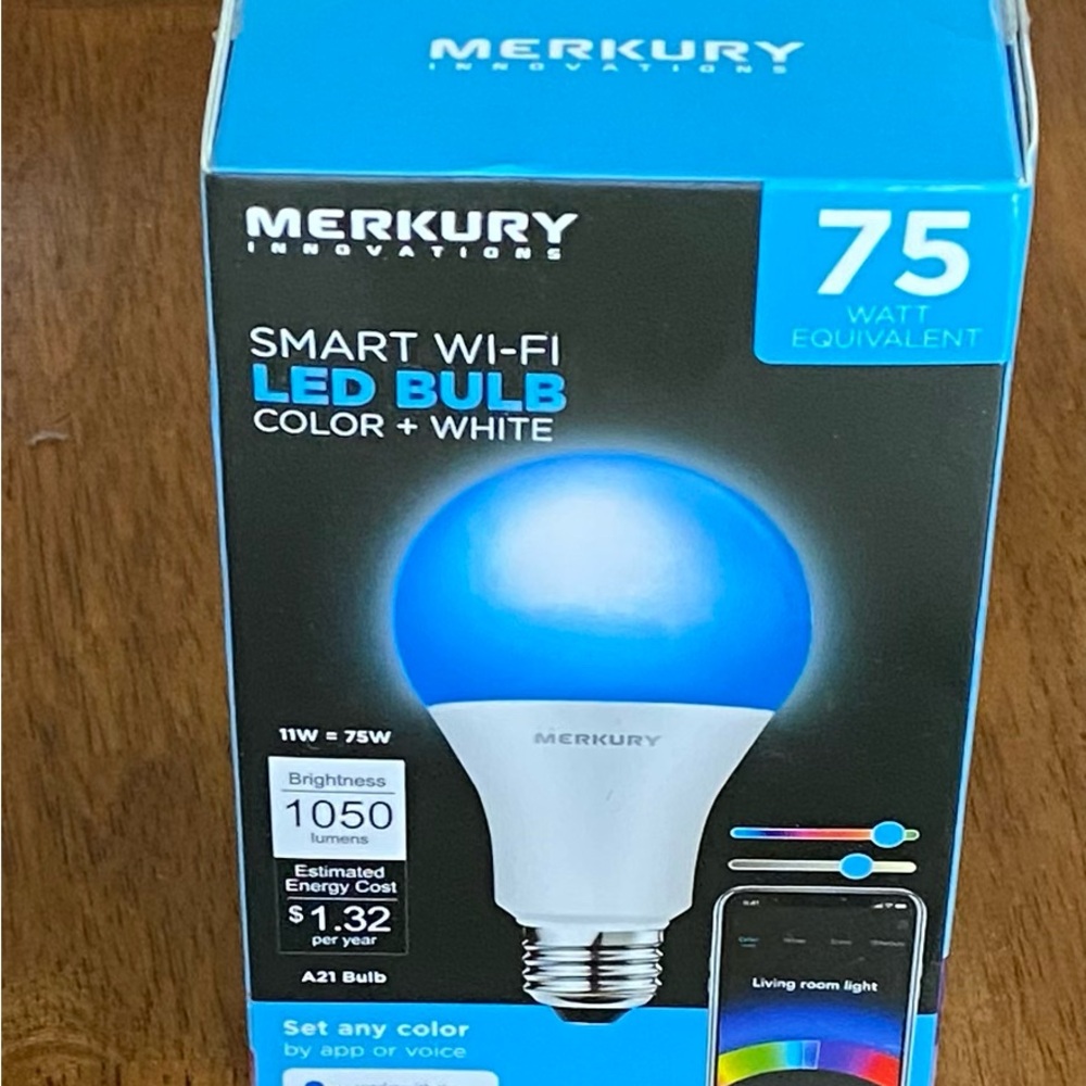NEW Merkury Innovations Smart WI-FI LED BULB 75 Watt